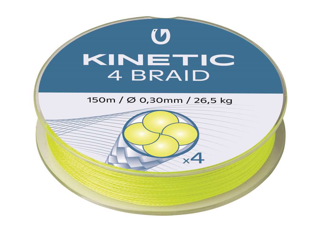 Kinetic 4 Braid 150m 0.08mm/3.3kg Fluo Yellow