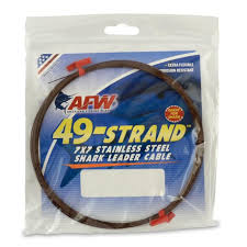 AFW K400C-0 49 Strand 7x7 Stainless Steel Shark Leader Cable