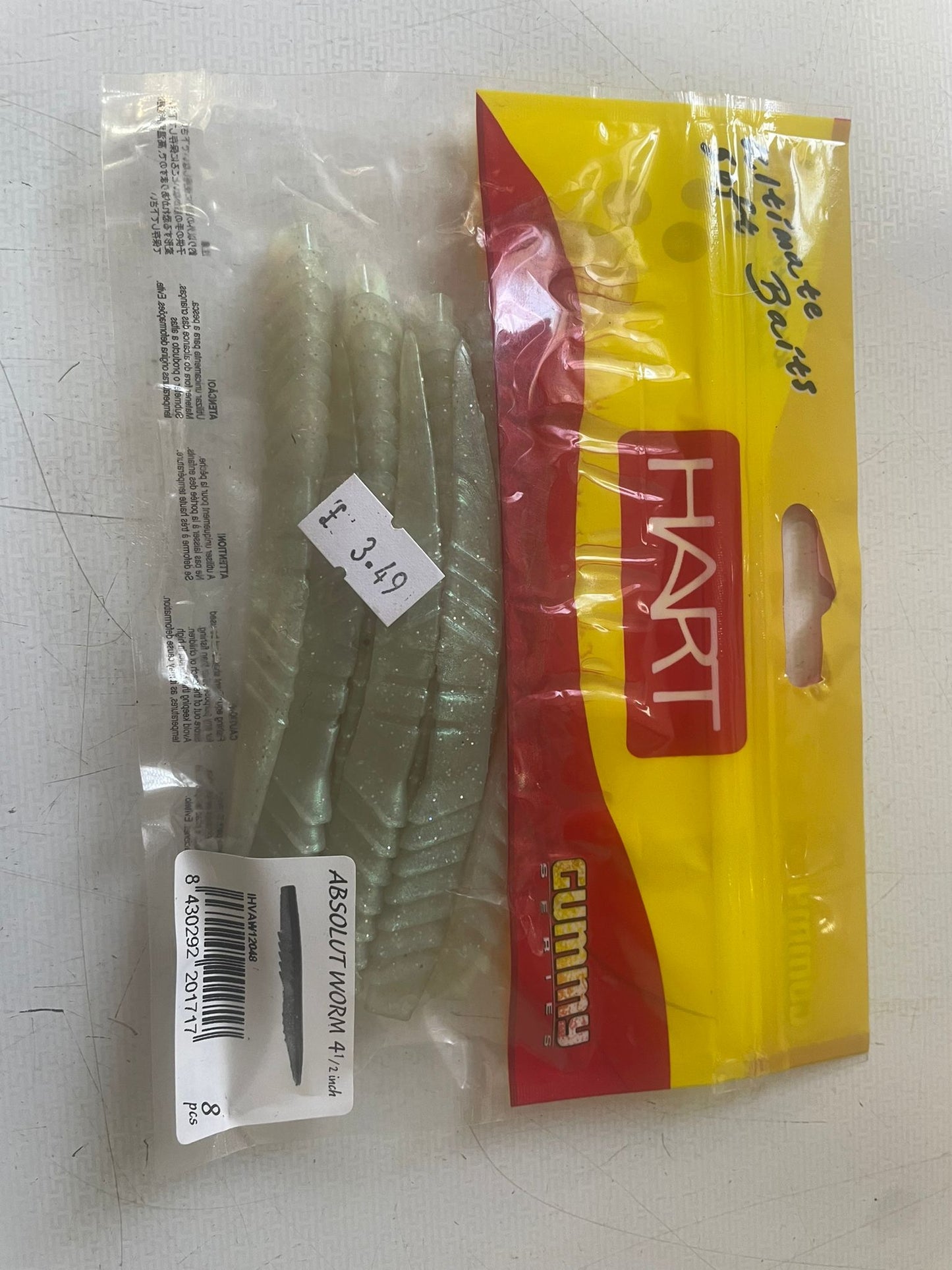 Hart Absolut worm 4 1/2 pearl 8pcs