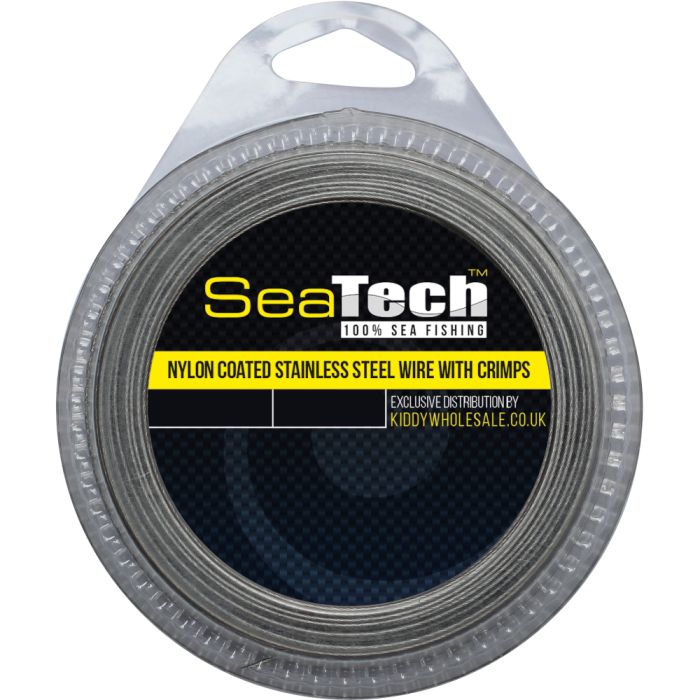 SeaTech Nylon Coated Stainless Steel 7 strand Wire with Crimps 10m 60lb