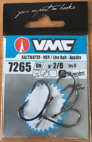 VMC Texas Hook Texan x1 Reinforced - Shiny Tin - Pack of 5 - by 5, Etain Brillant, N°2/0