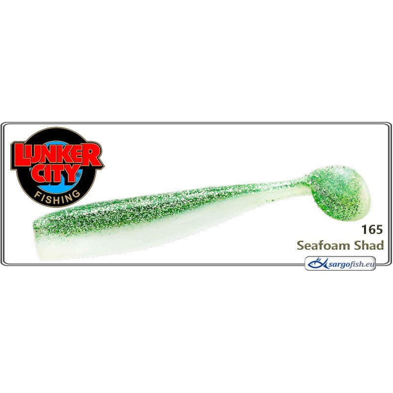Lunker City Soft Lure Slug-Go - Pack of 10 - by 10, Seafoam Shad, 165, 15