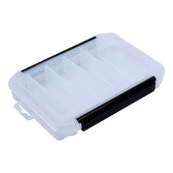 HTO Double Latch Tackle Lure Box with Dividers 20.5x15.5x3.5cm