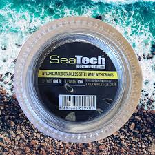 Seatech Nylon Coated Stainless Steel Wire with Crimps 10m