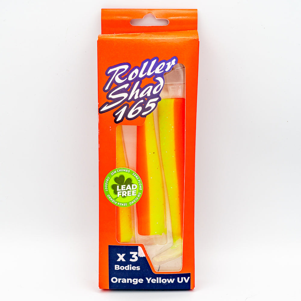 GT-Bio Roller Shad 165 - Pack of 3 loose bodies - Orange Yellow UV