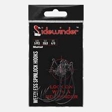 Sidewinder weedless spinlock hooks 5pcs 35lb 4/0