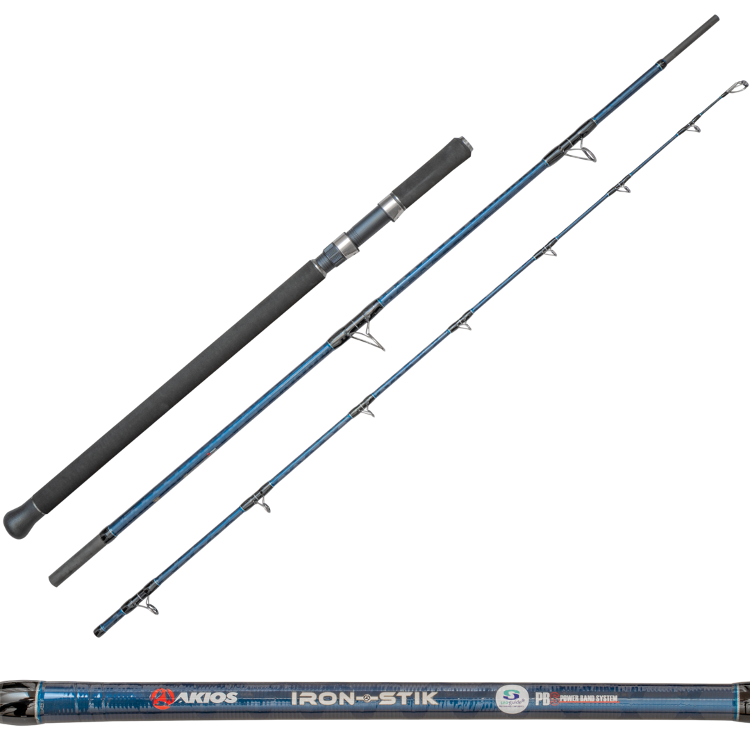 AKIOS Iron-Stik 3 Piece Lure & Bait Rod 2.85m 9ft 6in 60-200g