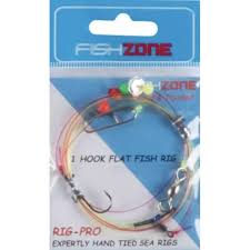 Fishzone Hook Flat Fish Rig Size 4