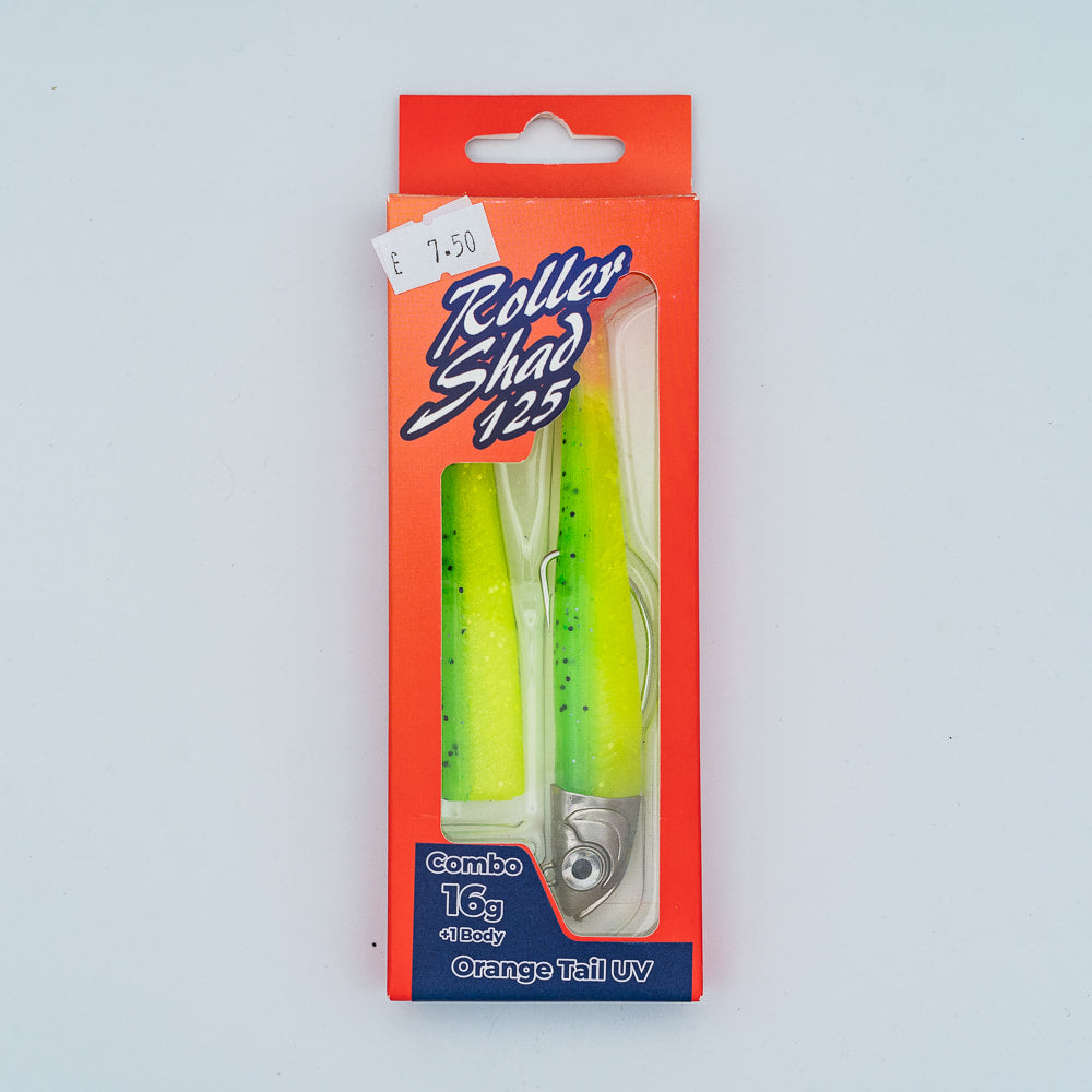 GT-Bio Roller Shad 125 - 16g head - total 25g - Orange Tail UV