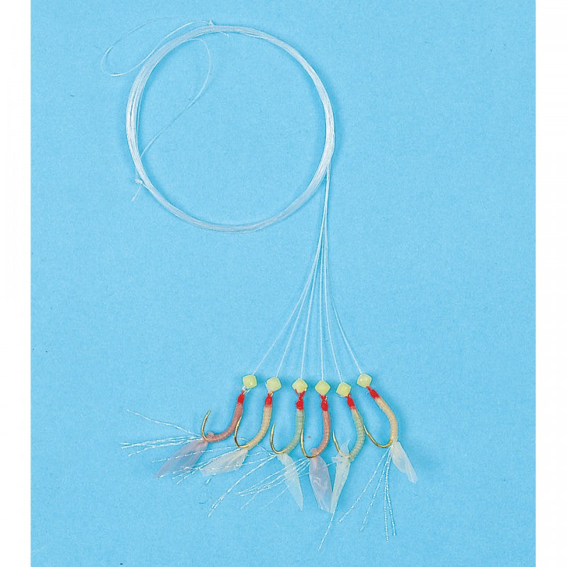 Flashmer Sabiki "Petites Larves" 6 hook size 10