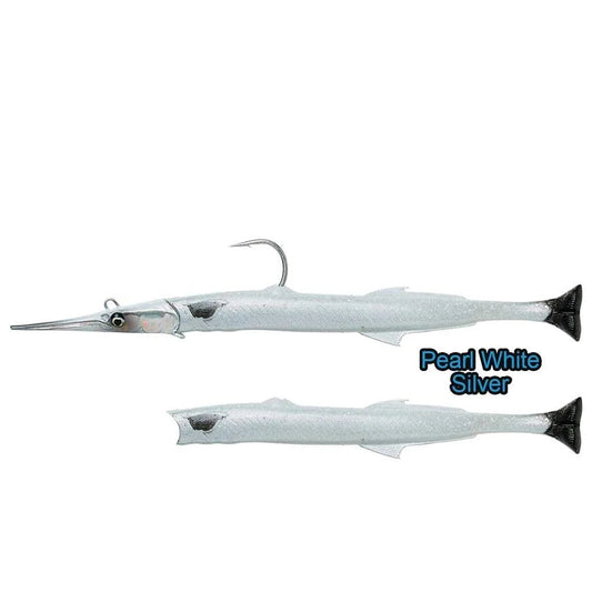 Savage Gear 3D Needlefish Pulsetail 18cm 26g Pearl white silver