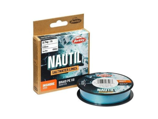 Berkley Nautil Inshore 8 Strand Braid - Aqua Blue 150m 40lb 0.30mm