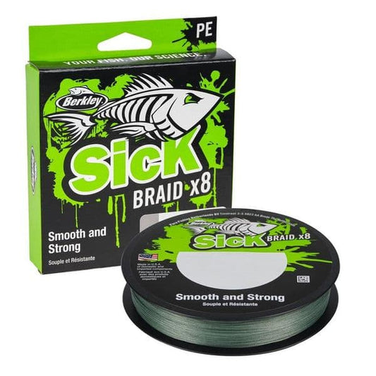 Berkley Sick 8 Strand Braid - Moss Green 150m 83lb 0.33mm