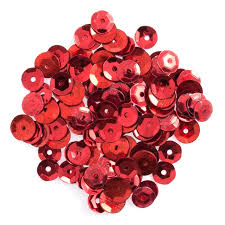 Cox & Rawle Sequins 6mm (100 per Pack) red
