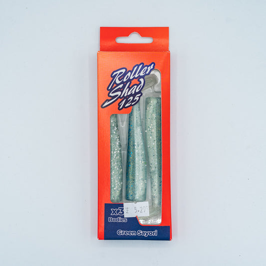 GT-Bio Roller Shad 125 - Pack of 3 loose bodies - Green Sayori