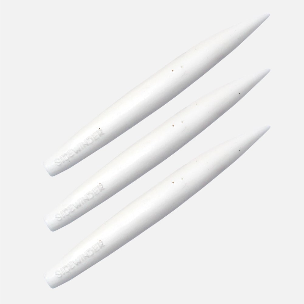 Sidewinder Bass Sticks - Bone White 4" 12g 6 per pack