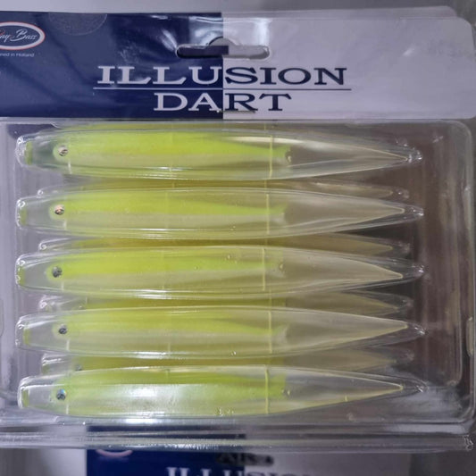 Pays Bass Illusion Dart 125mm 14g Chartreuse White