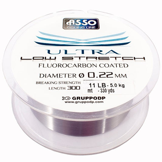 Asso Ultra Low Stretch Fluorocarbon Coated  11lb/0.22mm 300m clear