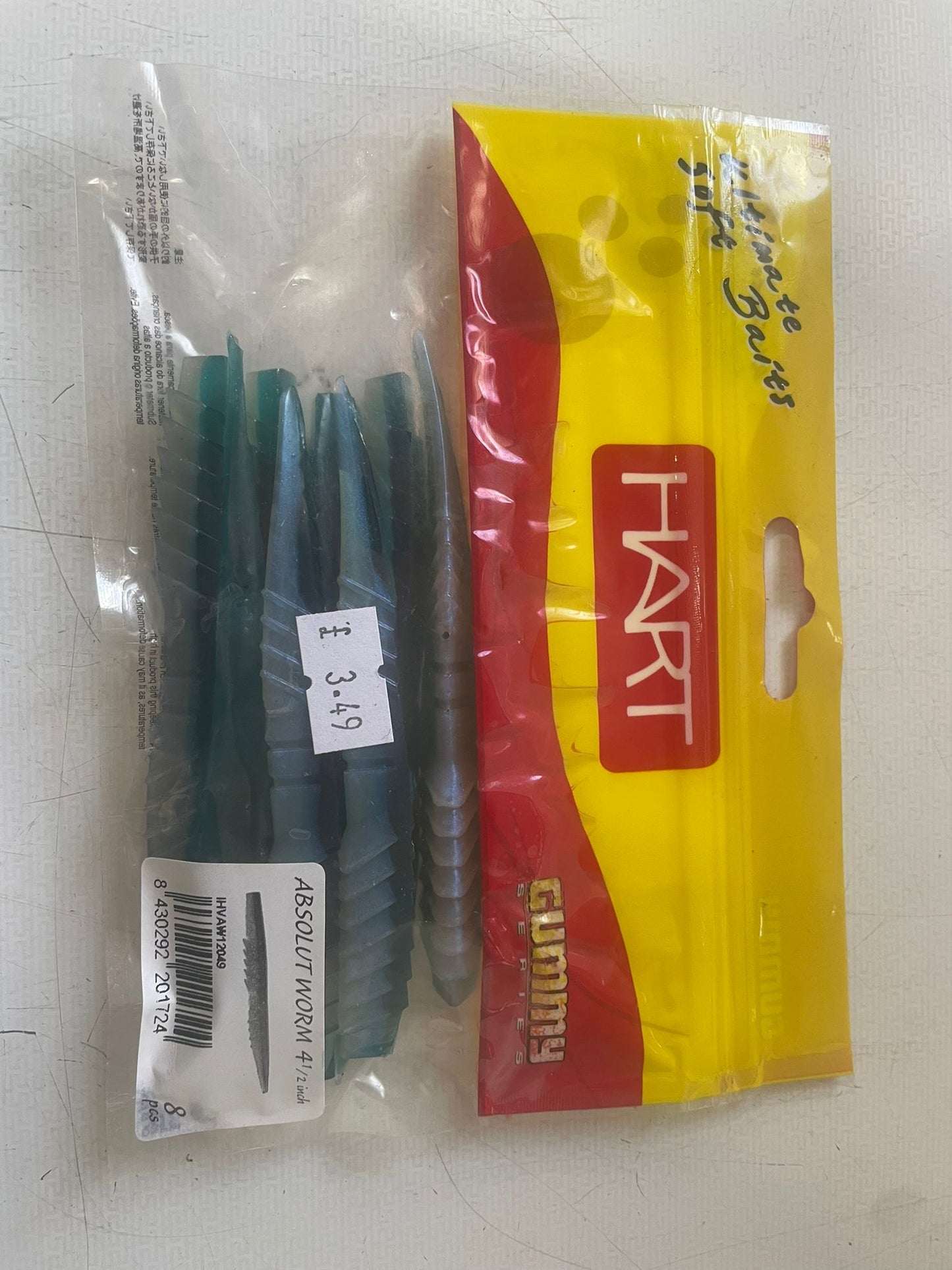 Hart absolut worm 4 1/2 blue/green 8pcs