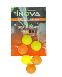 Inova pop up beads 18mm Qty 6 yellow/orange