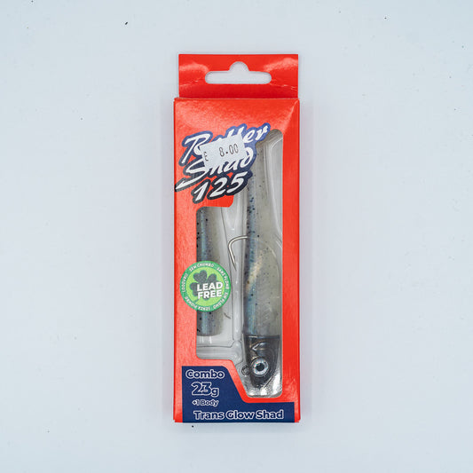 GT-Bio Roller Shad 125 - 23g head - total 33g - Trans Glow