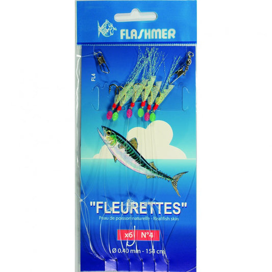 Flashmer "Fleurettes" Mackeral trace size 4 hooks