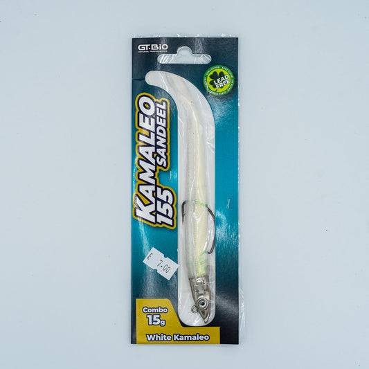 GT-Bio Kamaleo Sandeel 155 - 15g - 26g total weight White Kamaleo