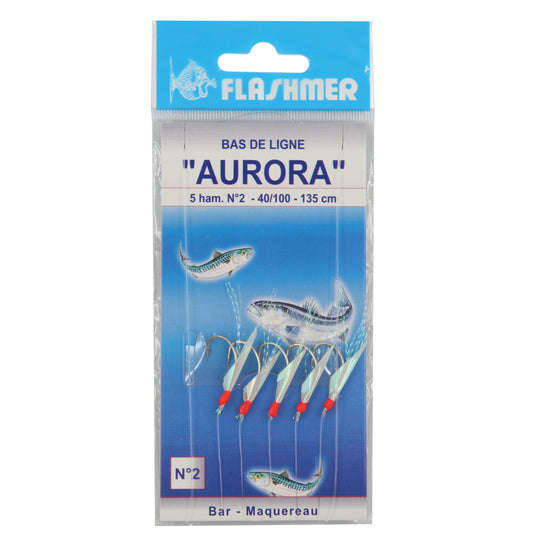 Flashmer "Aurora" Mackeral, Bass rig size 1/0 hooks