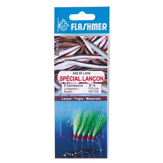 Flashmer "Special Lancon" Green Sabiki size 6 hooks
