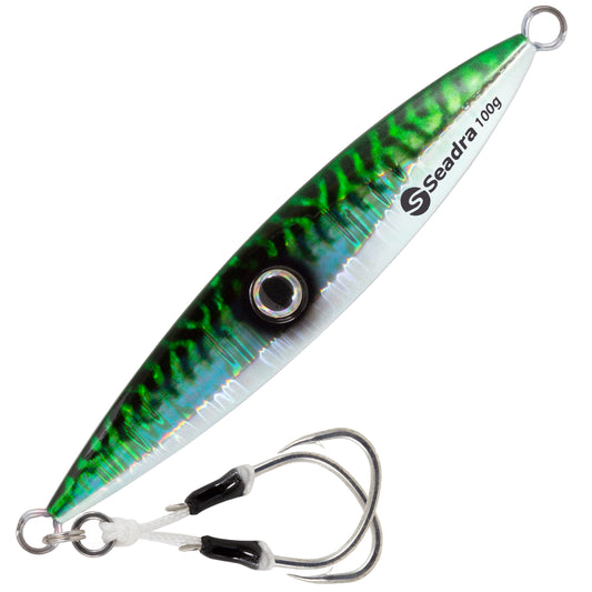 Seadra Strike Eye Slow Jig 80g Green Mackeral