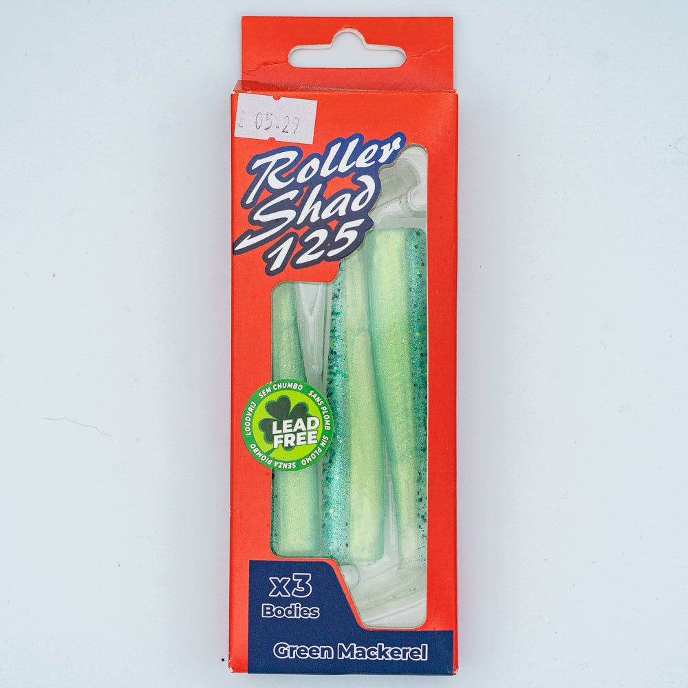 GT-Bio Roller Shad 125 - Pack of 3 loose bodies - Green Mackeral
