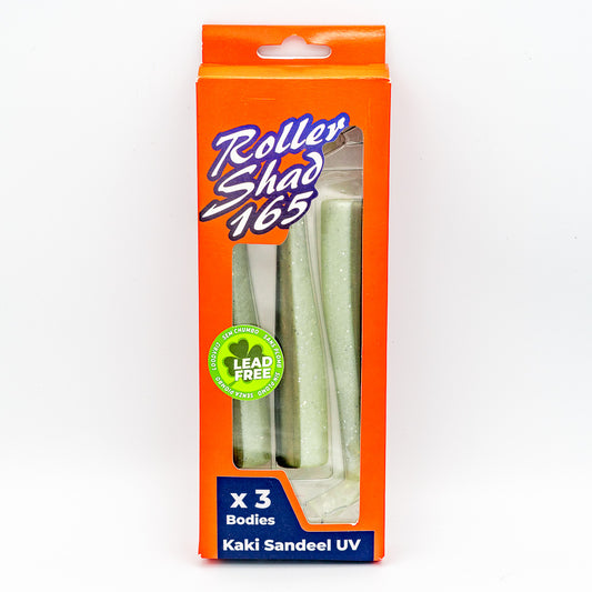 GT-Bio Roller Shad 165 - Pack of 3 loose bodies - Kaki Sandeel
