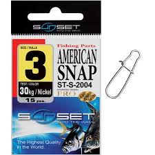 Sunset American Snap Size 3 30kg 15 per pack