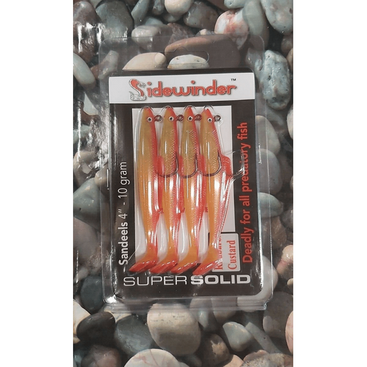 Sidewinder Sandeels - Rhubarb n Custard 4" 10g 4 per pack
