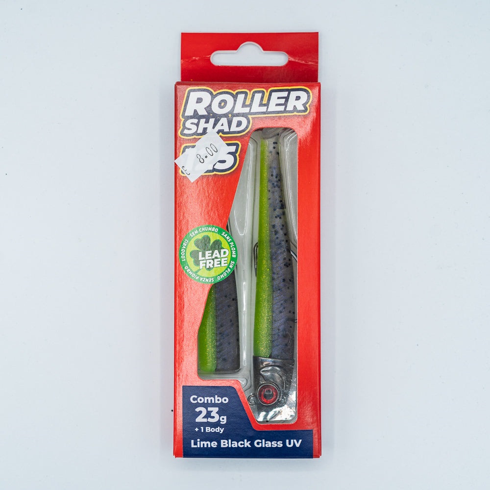 GT-Bio Roller Shad 125 - 23g head - total 33g - Lime Black Glass UV