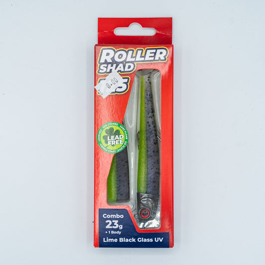 GT-Bio Roller Shad 125 - 23g head - total 33g - Lime Black Glass UV