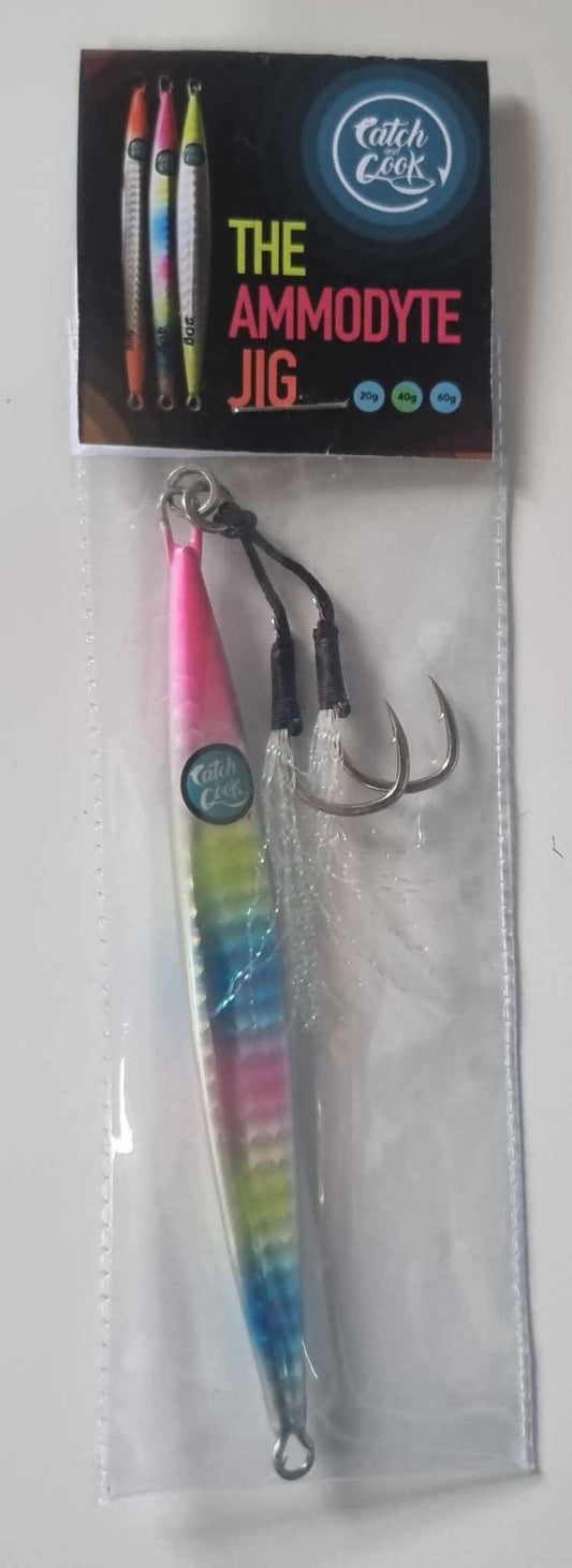 The Ammodyte Jig 40g Cotton Candy - with twin assist hooks