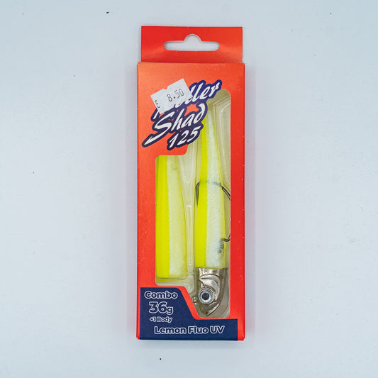 GT-Bio Roller Shad 125 - 36g head - total 45g - Lemon Fluo