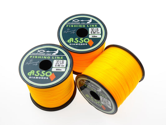 Asso Diamonds 30lb 0.50mm 520m 4oz Spool Gold