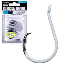 BKK Offset Heavy Circle Glow Hook | 2X | Glow In The Dark | Needle Point