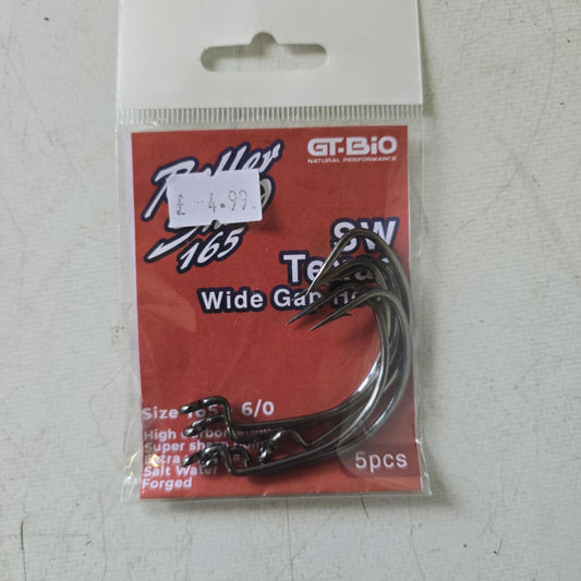 GT - Bio Roller Shad 165 SW Texas Wide Gape Hook (pk of 5 hooks)