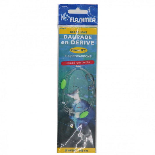 Flashmer Duarade en Derive 2 hook Bream rig, size 4 hooks