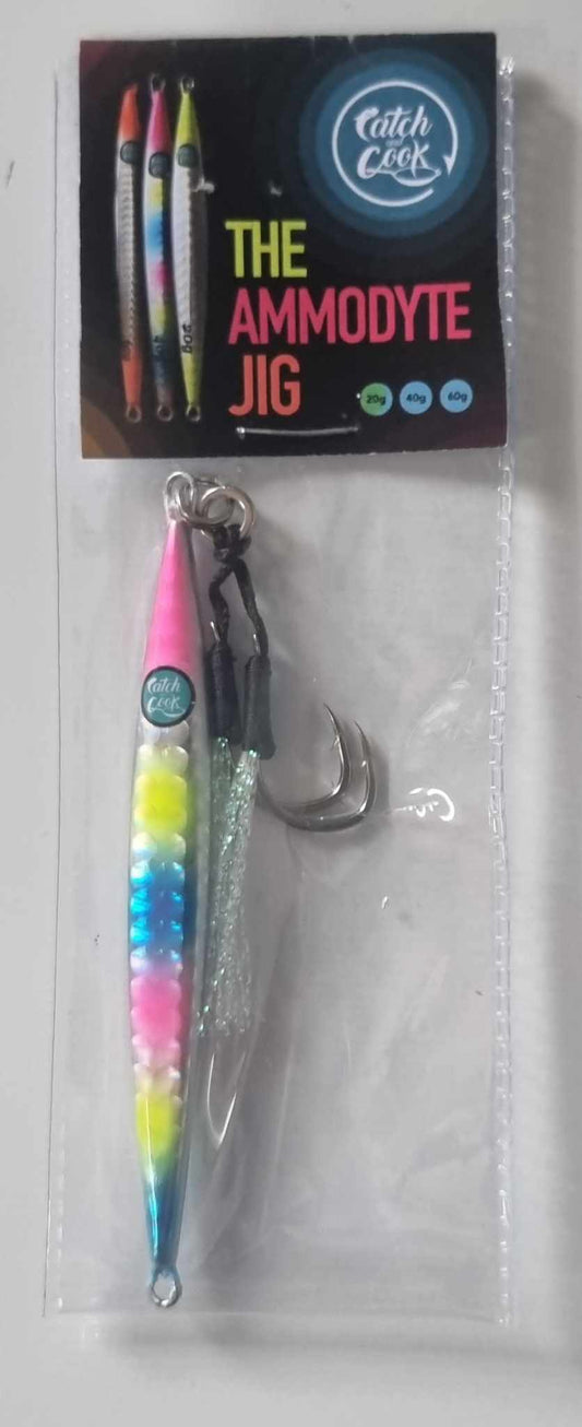 The Ammodyte Jig 20g Cotton Candy - with twin assist hooks