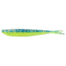 Lunker City Slug-Go Lure, 10 per Bag (Blue Chartreuse, 6-Inch)
