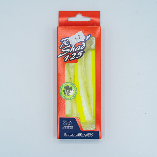 GT-Bio Roller Shad 125 - Pack of 3 loose bodies - Lemon Fluo