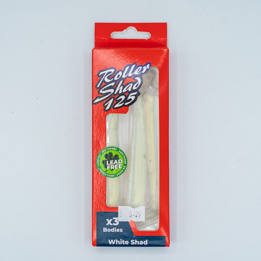 GT-Bio Roller Shad 125 - Pack of 3 loose bodies - White Shad