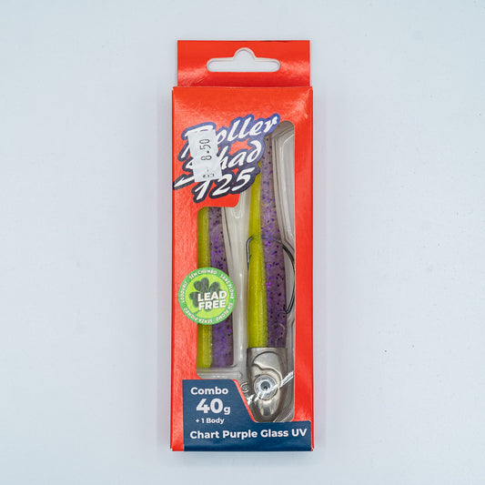 GT-Bio Roller Shad 125 - 40g head - total weight 49g - Chart Purple Glass