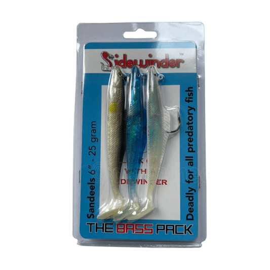 Sidewinder Sandeels - The Bass Pack 6" 25g 3 per pack