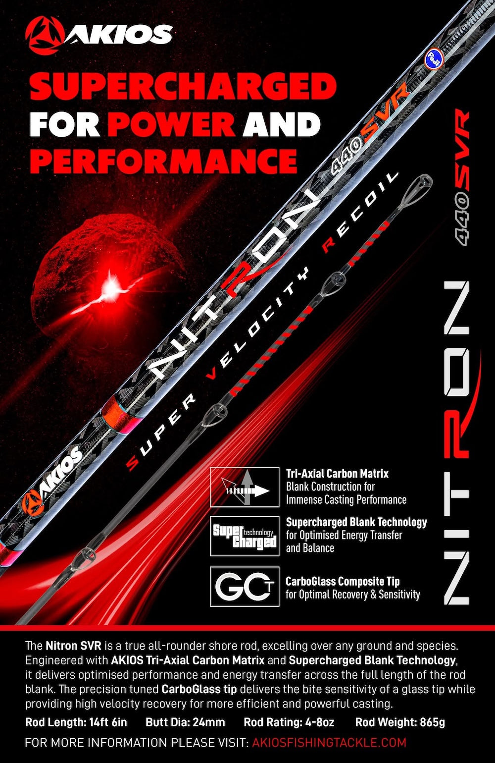 AKIOS NITRON 440 SVR 14ft 6" 4-8oz - Pre Order due end January 2026